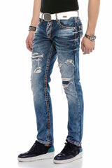 CD604 Men's comfortable jeans in a destroyed look