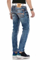 CD604 Men's comfortable jeans in a destroyed look