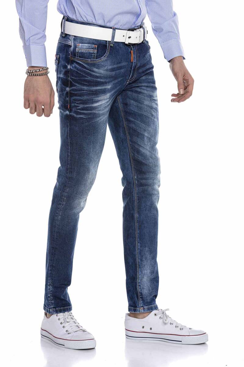 CD603 Men's jeans in a fashionable straight-fit cut