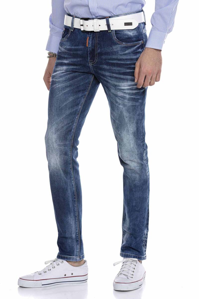 CD603 Men's jeans in a fashionable straight-fit cut