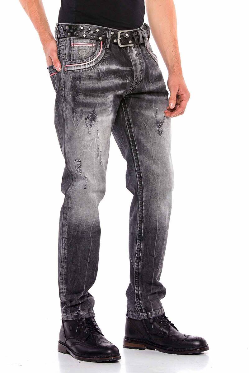 CD545 Men's Jeans with Ripped Pocket Details