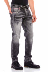CD545 Men's Jeans with Ripped Pocket Details