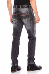 CD545 Men's Jeans with Ripped Pocket Details