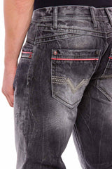 CD545 Men's Jeans with Ripped Pocket Details