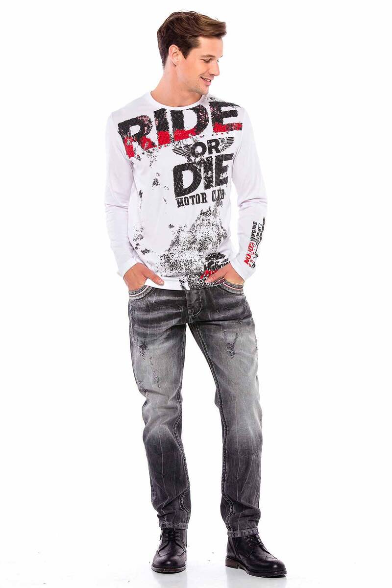 CD545 Men's Jeans with Ripped Pocket Details