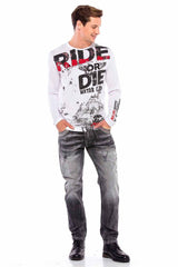 CD545 Men's Jeans with Ripped Pocket Details