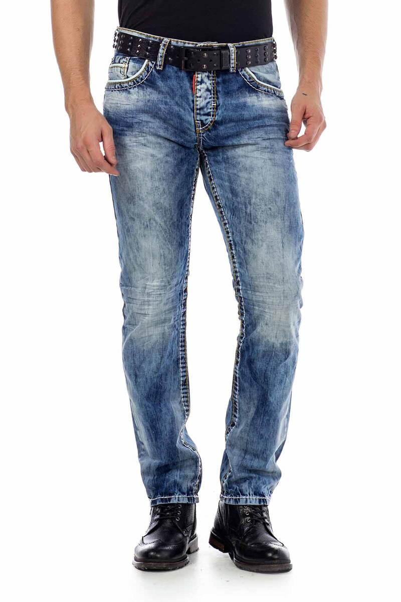 CD434 Men's slim-fit jeans with button pockets in regular fit