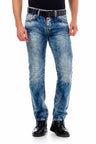 CD434 Men's slim-fit jeans with button pockets in regular fit