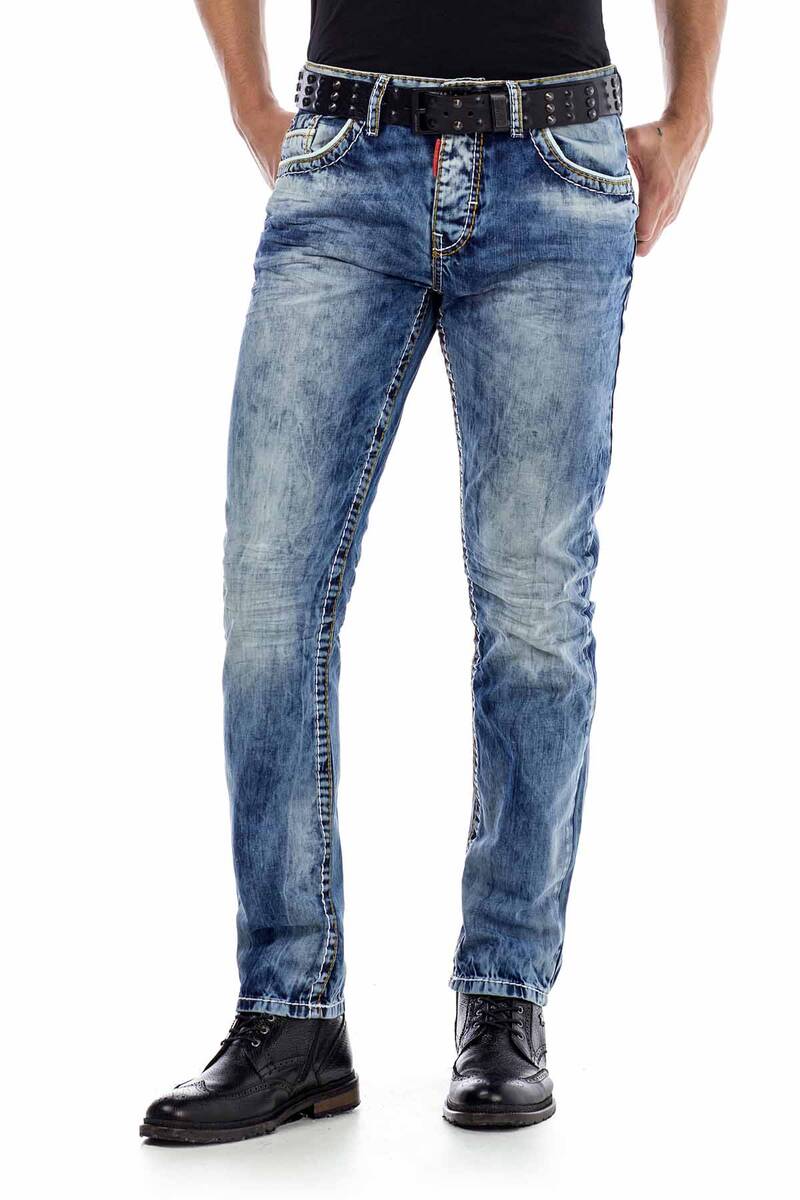 CD434 Men's slim-fit jeans with button pockets in regular fit