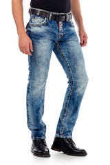 CD434 Men's slim-fit jeans with button pockets in regular fit