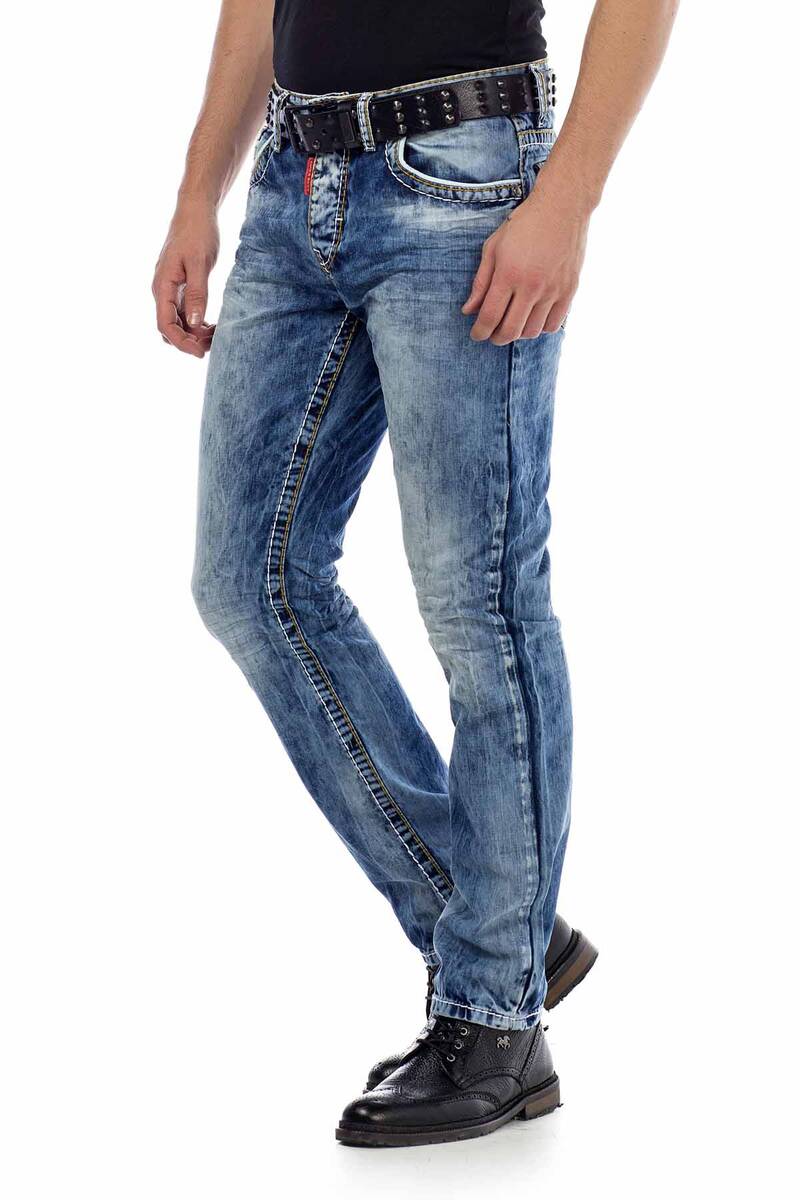 CD434 Men's slim-fit jeans with button pockets in regular fit