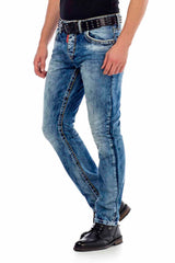 CD434 Men's slim-fit jeans with button pockets in regular fit