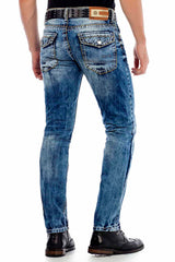 CD434 Men's slim-fit jeans with button pockets in regular fit