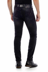 CD426 Men's comfortable jeans with rivet details