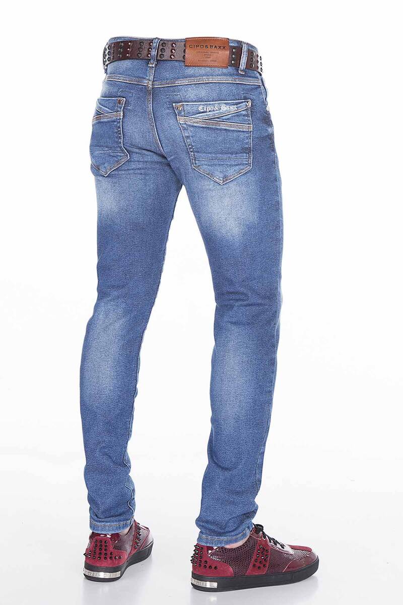 CD376 Men's comfortable jeans in classic 5-pocket style