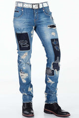 CD347 Men's comfortable jeans in a stylish destroyed look
