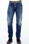 CD331 Men's comfortable jeans with a subtle wash, straight fit