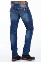 CD331 Men's comfortable jeans with a subtle wash, straight fit