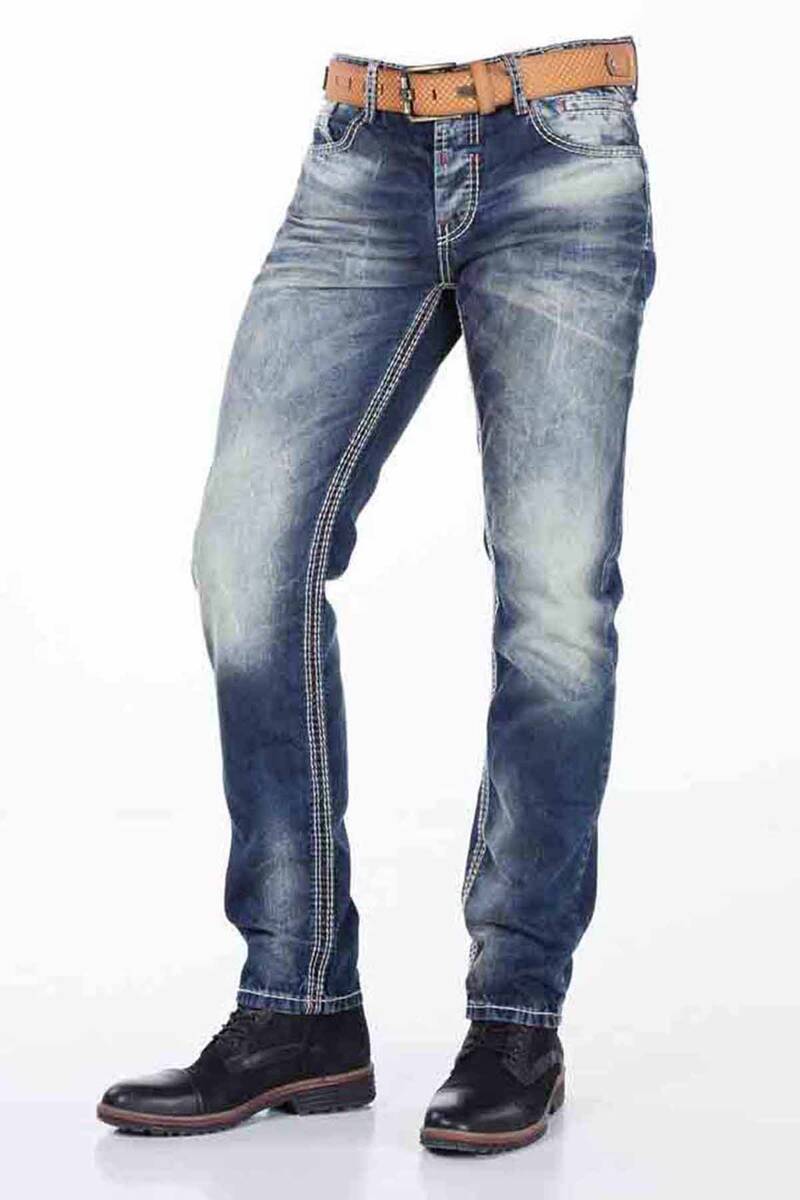 CD329 Men's comfortable jeans with a great wash