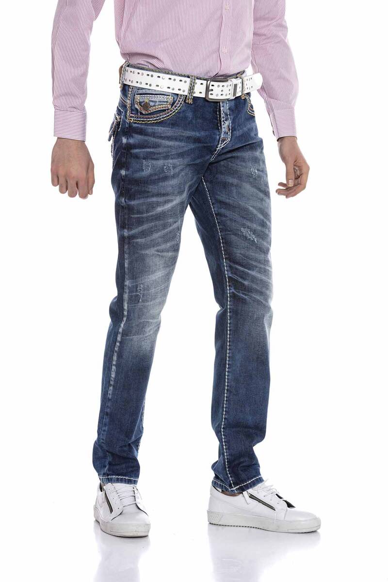 CD305 Men's comfortable jeans in a fashionable look, straight fit