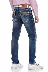CD305 Men's comfortable jeans in a fashionable look, straight fit
