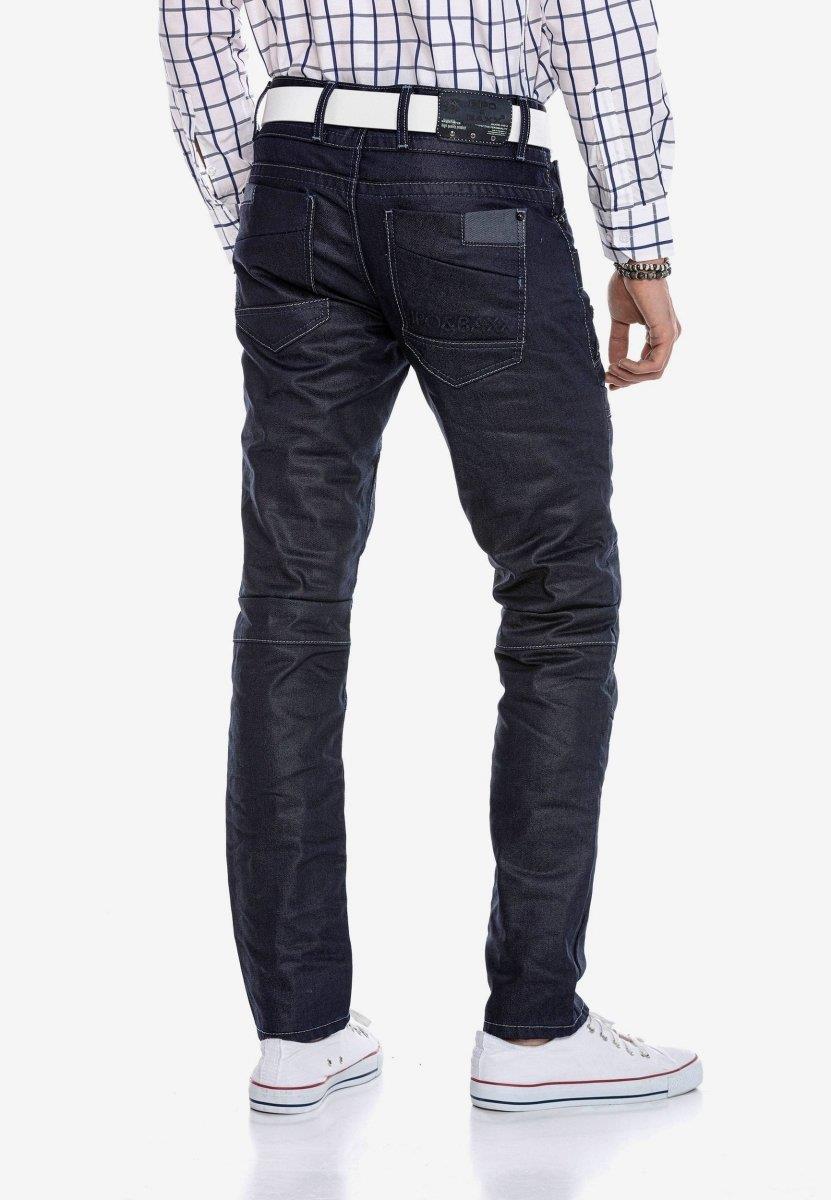 CD301 men's comfortable jeans in a patchwork look in a straight fit