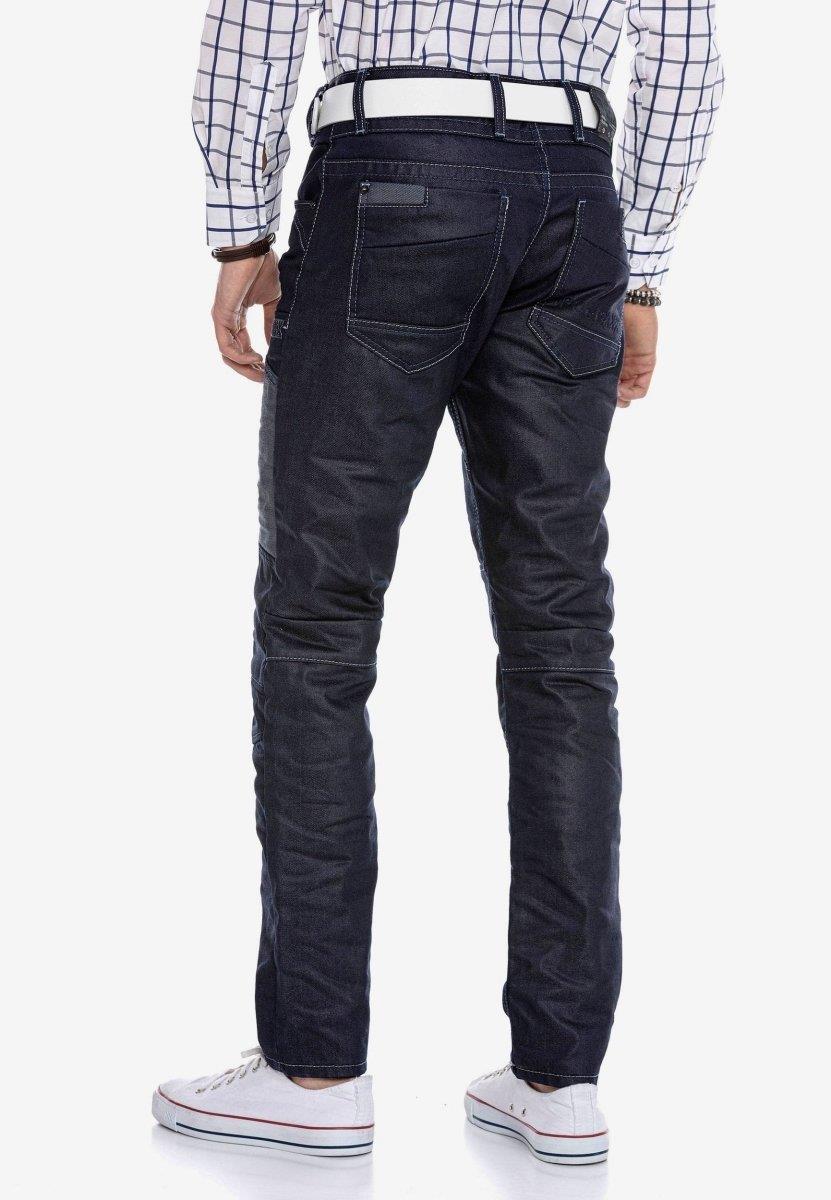 CD301 men's comfortable jeans in a patchwork look in a straight fit