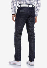 CD301 men's comfortable jeans in a patchwork look in a straight fit