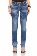 WD364 Women's comfortable jeans with trendy bootcut