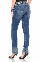 WD364 Women's comfortable jeans with trendy bootcut