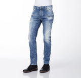 CD230 Men's Slim Fit Jeans – Lightweight denim trousers in blue with a used wash and contrast stitching | Modern fit for everyday wear and leisure