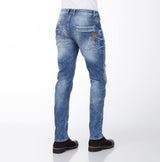 CD230 Men's Slim Fit Jeans – Lightweight denim trousers in blue with a used wash and contrast stitching | Modern fit for everyday wear and leisure