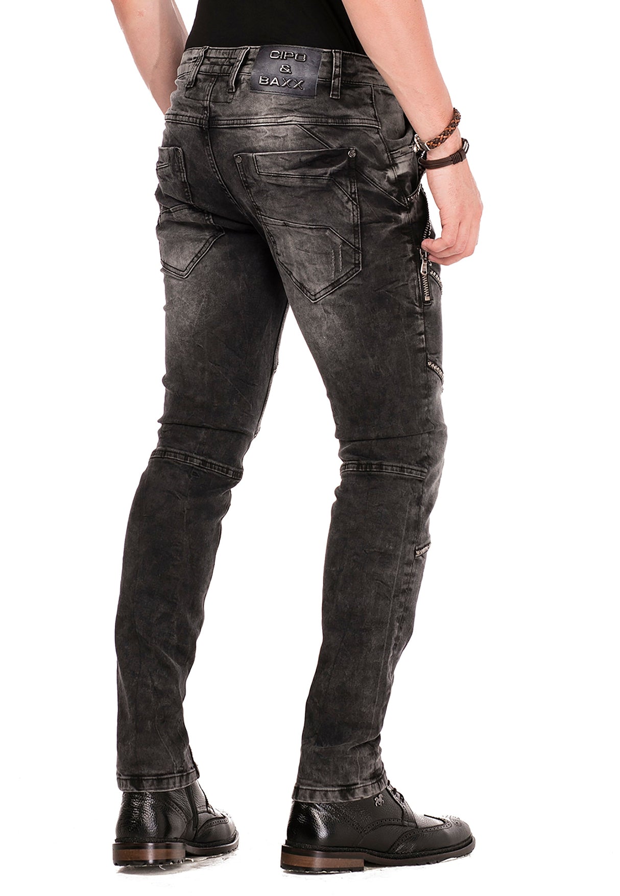 CD452 Men's Slim Fit Jeans – Cipo & Baxx in Black