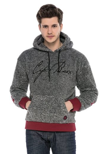 CL378 Men's hooded sweatshirt in a cozy plush look