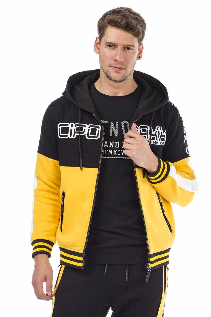 CL301 Men's Sweat Jacket with Brand Print