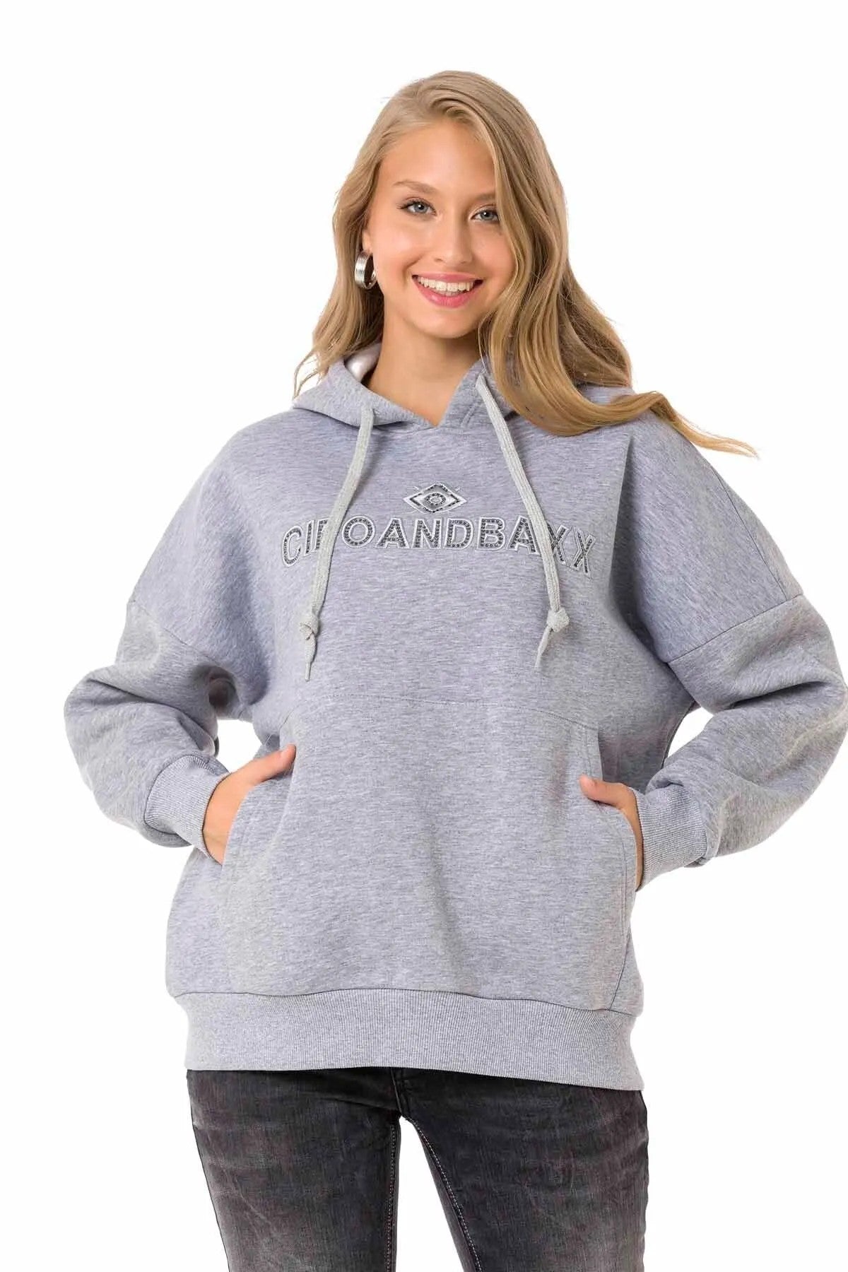 WL334 Women's hooded sweatshirt with trendy brand embroidery