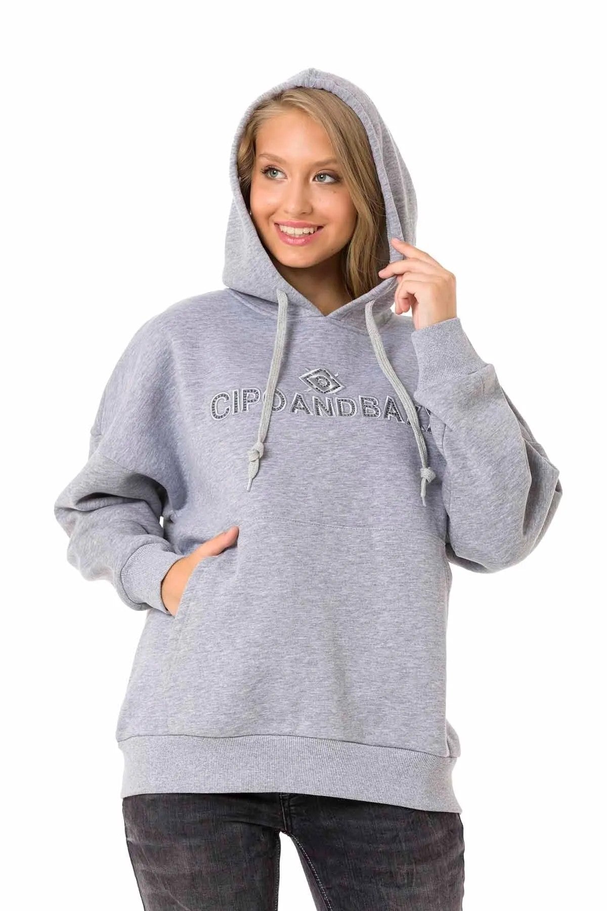 WL334 Women's hooded sweatshirt with trendy brand embroidery