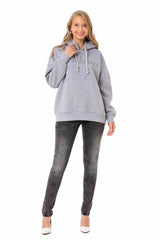 WL334 Women's hooded sweatshirt with trendy brand embroidery