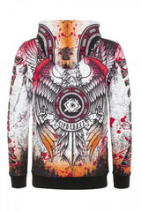CL470 Men's hooded sweatshirt with cool all-over print