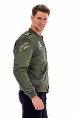 CM133 Men's Transitional Bomber Jacket – Lightweight & Striking | With Patch Details & Sporty Cut
