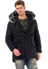 CM150 – Warm, stylish & with a fur-trimmed hood in khaki