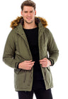 CM150 – Warm, stylish & with a fur-trimmed hood in khaki