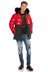 CM166 Men's Winter Jacket – Detachable Hood & Functional Details