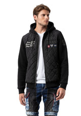 CJ303 Men's jacket with padded diamond pattern and sweat details
