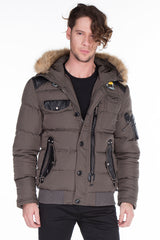 CM120 Men's Winter Jacket – with detachable hood & sporty look