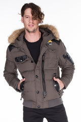CM120 Men's Winter Jacket – with detachable hood & sporty look