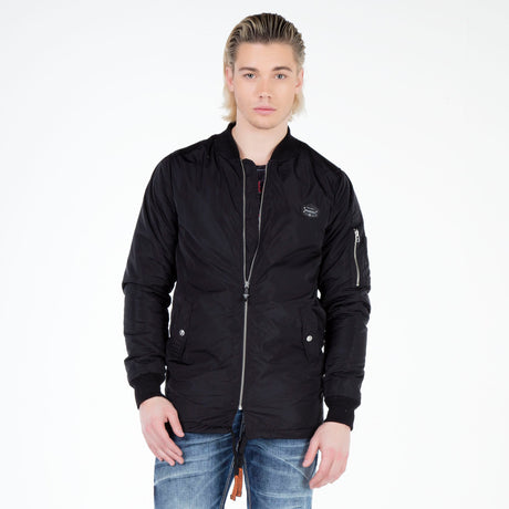 CJ150 – Black, quilted design, zipper, urban look for cold days