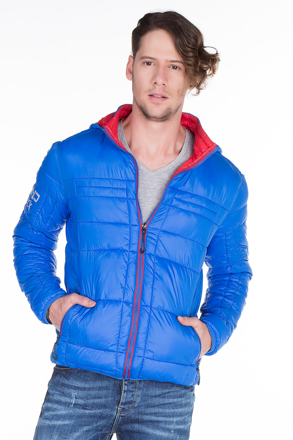 CM127 Men's Winter Jacket – Quilted Design & Detachable Hood