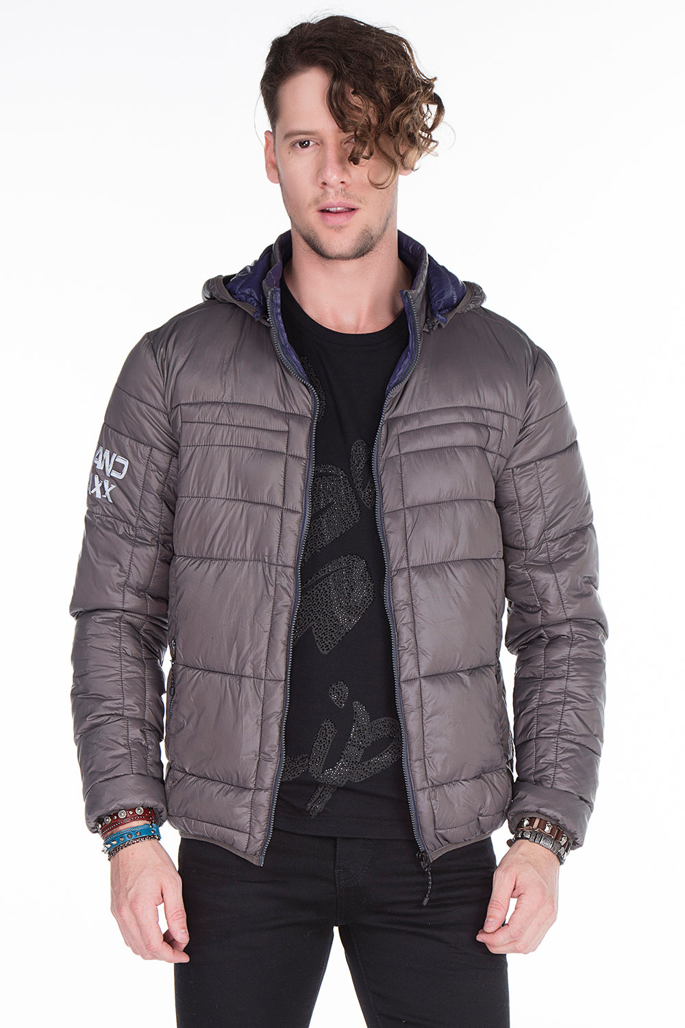 CM127 Men's Winter Jacket – Quilted Design & Detachable Hood