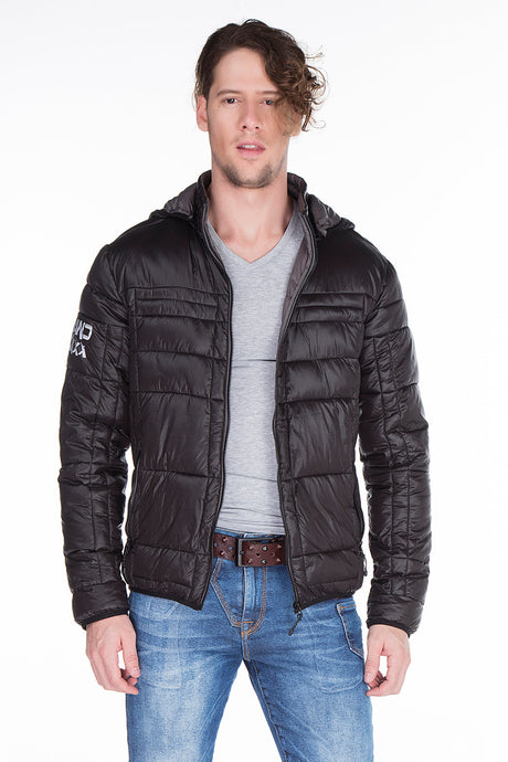CM127 Men's Winter Jacket – Quilted Design & Detachable Hood
